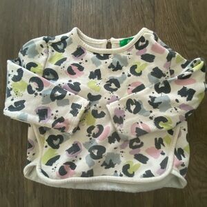 Dip Kids Abstract Pattern Sweater - Pink, Gray, Green